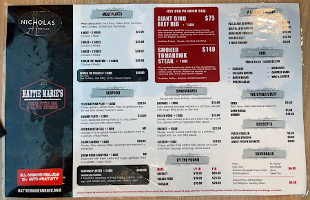 Menu Hattie Maries Texas Bbq Lv - 1