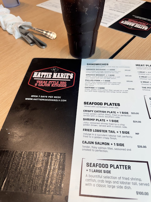 Menu Hattie Maries Texas Bbq Lv - 2