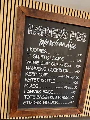 Menu Hayden's Pies - 6