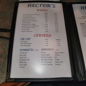 Menu Hector's Restaurant - Baja Style Mexican Cuisine - 1