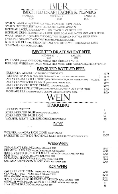 Menu Heidelberg Restaurant - 1