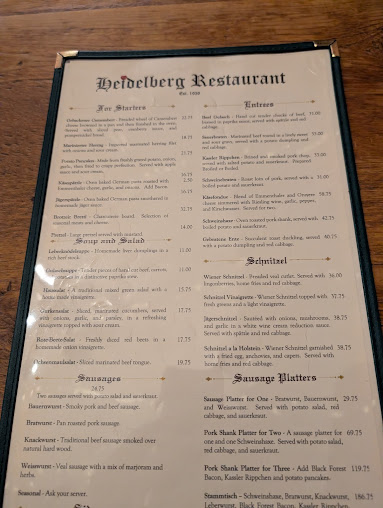 Menu Heidelberg Restaurant - 3