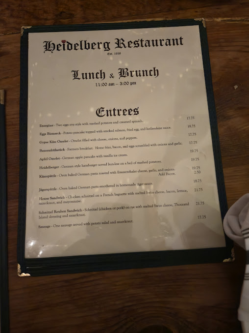 Menu Heidelberg Restaurant - 4
