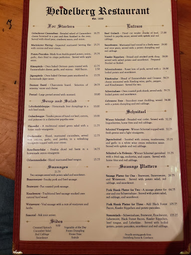 Menu Heidelberg Restaurant - 5