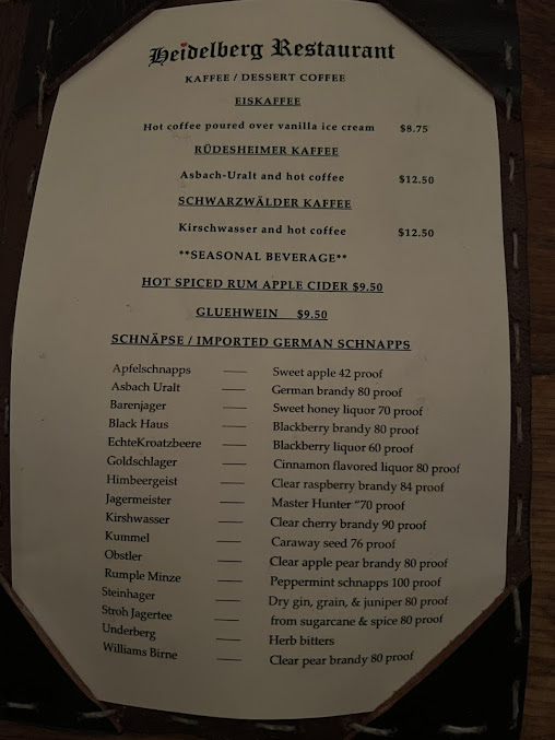 Menu Heidelberg Restaurant - 9