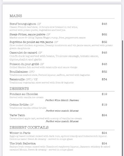 Menu Hemingway's - 3