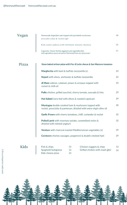 Menu Henry's At The Coast - 4