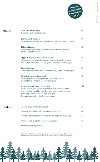 Menu Henry's At The Coast - 7