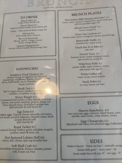 Menu Henry's End - 0