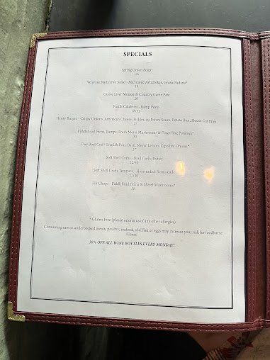 Menu Henry's End - 6