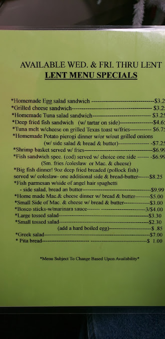 Menu Hermitage Family Restaurant Hot Dog Hut - 1