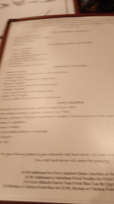 Menu Hibachi Japanese Steak House Sushi Bar Bear De - 1