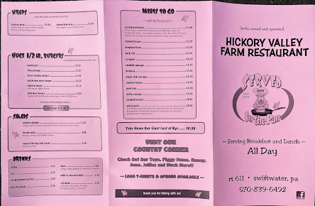 Menu Hickory Valley Farm Restaurant - 9