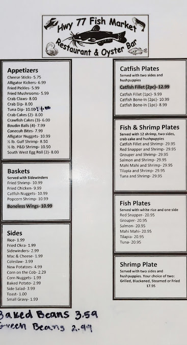 Menu Highway 77 Fish Market Restaurant Llc - 2