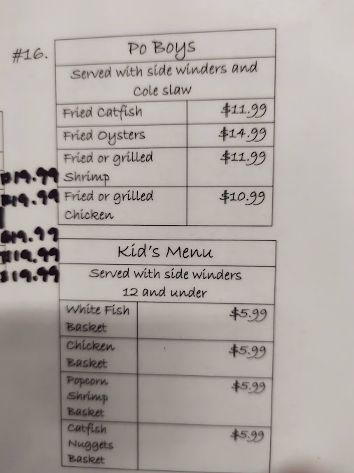 Menu Highway 77 Fish Market Restaurant Llc - 4