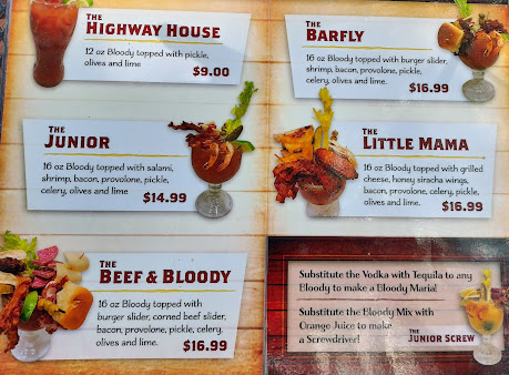 Menu Highway House - 1
