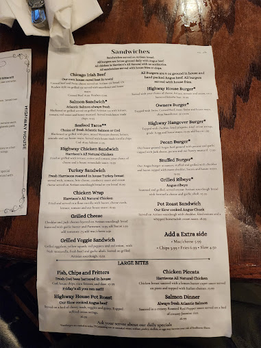 Menu Highway House - 8