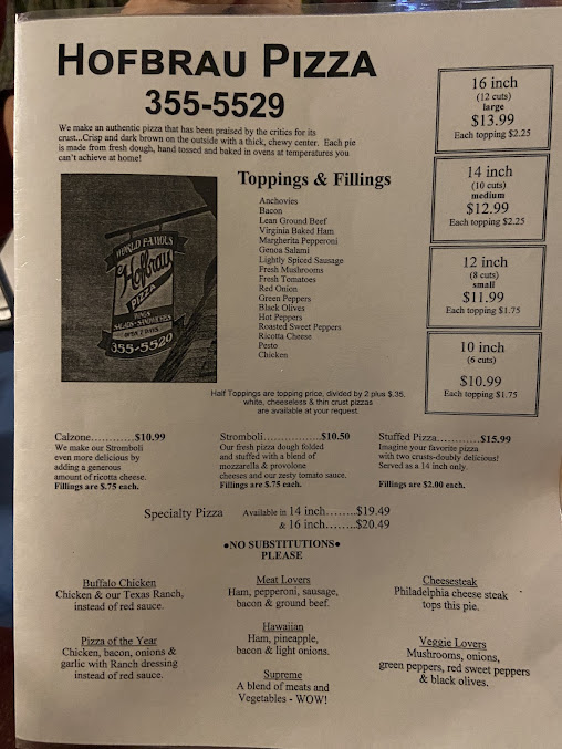Menu Hofbrau - 7