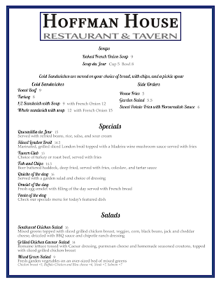 Menu Hoffman House - 0