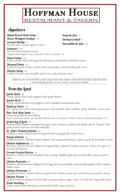 Menu Hoffman House - 1