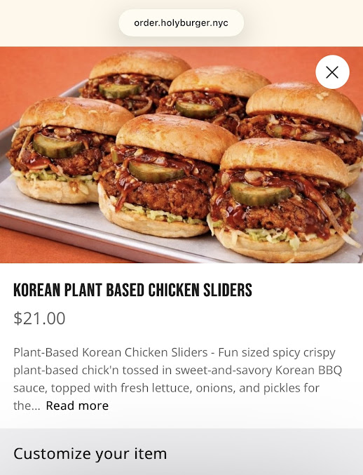 Menu Holy Burger Les - 1