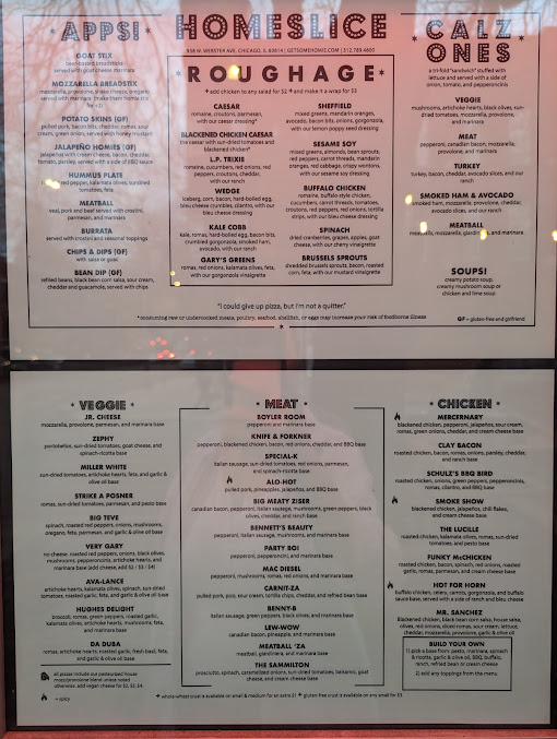 Menu Homeslice Pizza + Patio - 0