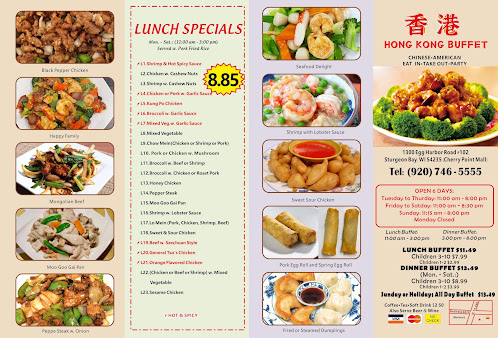 Menu Hong Kong Buffet Sturgeon Bay - 6