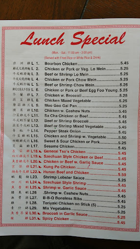 Menu Hong Kong Take Out - 2