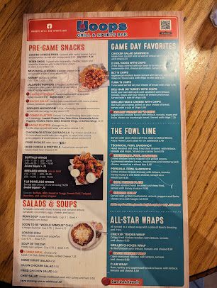 Menu Hoops Grill Sports Bar - 1