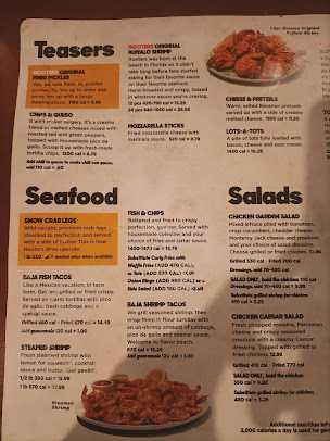 Menu Hooters Of Mission Valley - 2