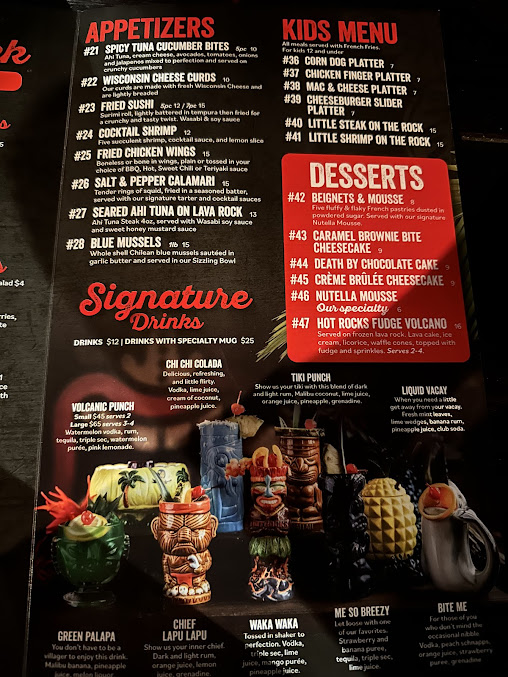 Menu Hot Rocks Sear Sizzle Savor - 2
