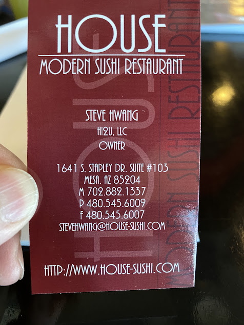 Menu House Modern Sushi Restaurant - 1