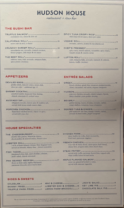 Menu Hudson House - 4