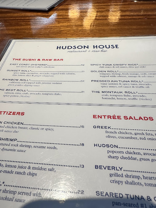 Menu Hudson House - 5