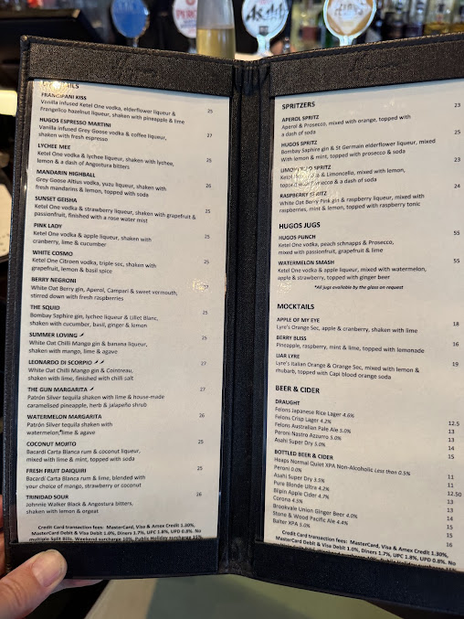 Menu Hugos Manly - 8