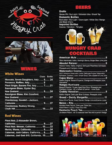 Menu Hungry Crab Tampa Juicy Seafood Bar - 1