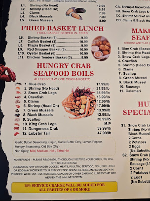Menu Hungry Crab Tampa Juicy Seafood Bar - 6