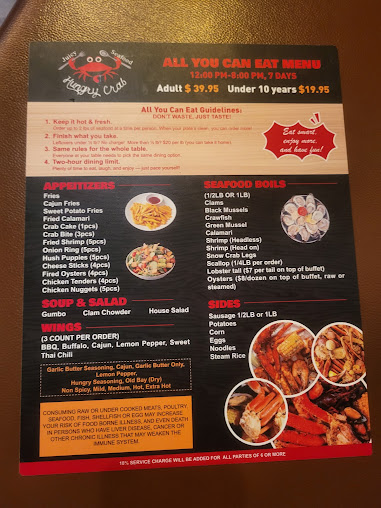 Menu Hungry Crab Tampa Juicy Seafood Bar - 7