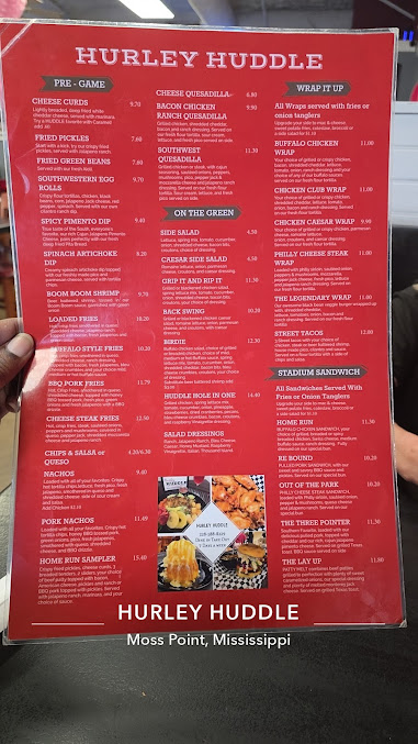 Menu Hurley Huddle Sports Grill - 2
