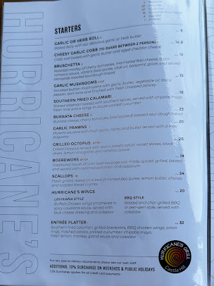 Menu Hurricane's Grill & Bar - 9