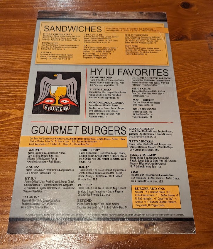 Menu Hy Iu Hee Hee - 1