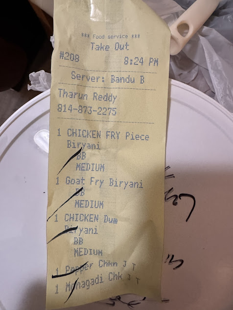 Menu Hyderabad House Indian Restaurant Bakery - 8