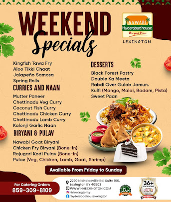 Menu Hyderabad House Lexington Indian Cuisine - 6