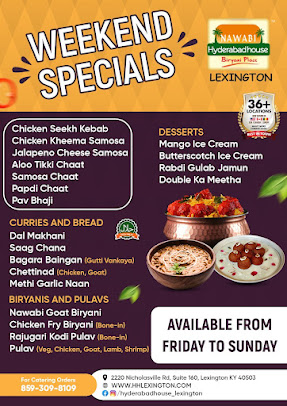 Menu Hyderabad House Lexington Indian Cuisine - 9
