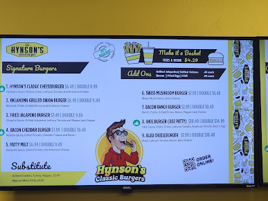 Menu Hynsons Classic Burgers Edmond - 1