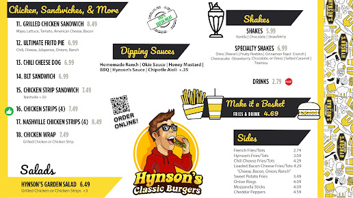 Menu Hynsons Classic Burgers Edmond - 8