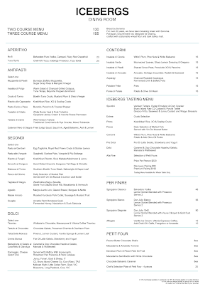 Menu Icebergs Dining Room And Bar - 0