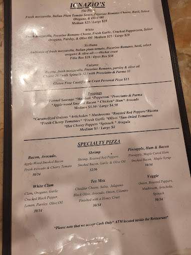 Menu Ignazio's - 1