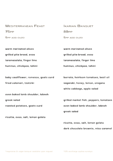 Menu Ikaria Bondi - 2