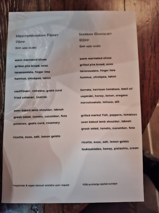 Menu Ikaria Bondi - 8